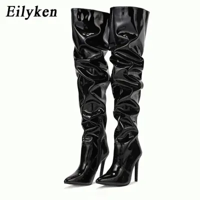 Image de Cuissardes Rouges à Talons Hauts pour Femme