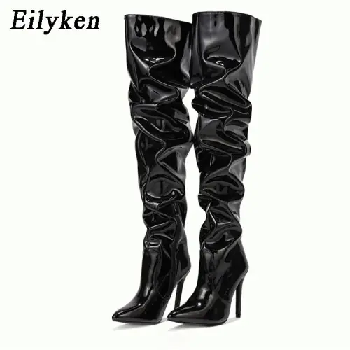 Image de Cuissardes Rouges à Talons Hauts pour Femme