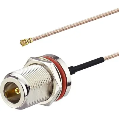 Image de Câble Coaxial RG178 avec Connecteurs N Femelle - Idéal pour Antennes WiFi Mobiles
