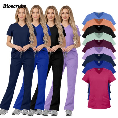 Afbeelding van Nieuwe Ziekenhuis Arts Scrubs Set Verpleegkundige Accessoires Beauty Spa Huisdier Werkkleding Vrouwen Medische Chirurgische Uniform Tandheelkundige Kliniek Kleding