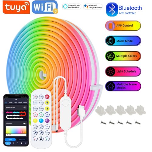 RGB LED Strip z WiFi – Neonowe Oświetlenie Smart Home