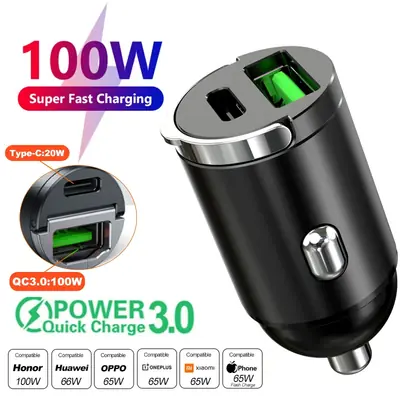 Image de Chargeur Voiture USB-C 200W Rapide pour iPhone, Samsung, Xiaomi