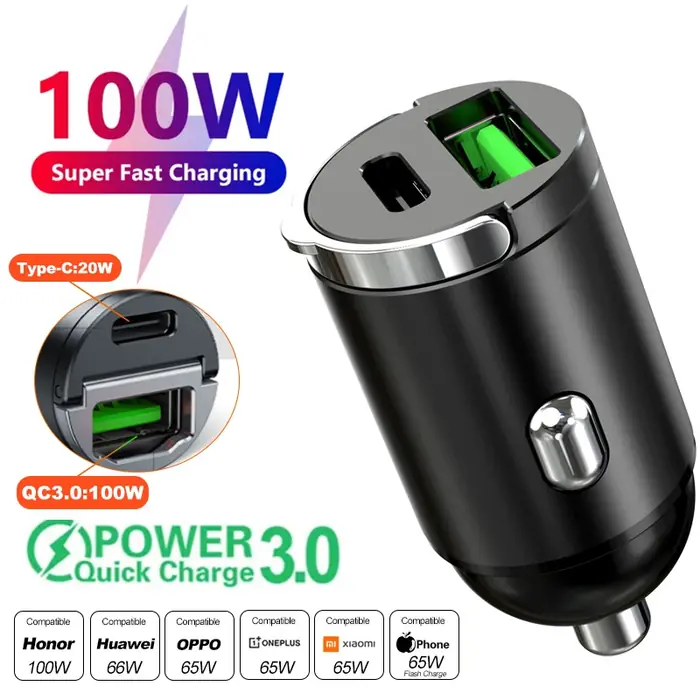 Image de Chargeur USB Double Port 200W pour Voiture - Charge Ultra Rapide