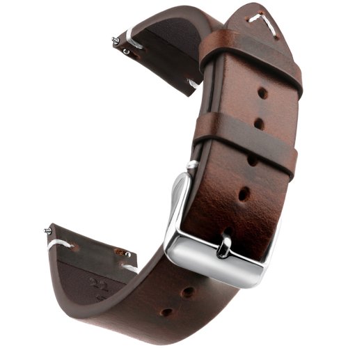 Imagen de Correa de Reloj de Cuero Genuino con Liberación Rápida