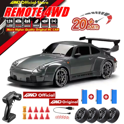 Bild von Neue 4WD Fernbedienung Drift-Auto im Maßstab 1:24 – Mini RC Rennauto mit 2,4 GHz Radio, Hochgeschwindigkeits-Fernsteuerung, ideales Spielzeug für Jungen als Geschenk