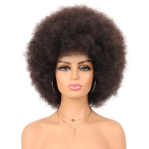 Image de Perruque Afro Bouclée Synthétique - Style Années 70