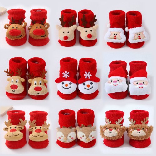 Weihnachtliche Babysocken – Süß & Warm für Babys