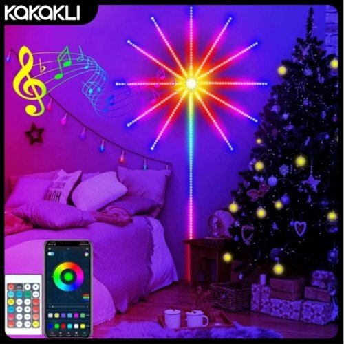 Zdjęcie Inteligentna lampa LED RGB do Esportu z pilotem, sterowana aplikacją i głosem, rytmiczna, świąteczna, dekoracyjna listwa świetlna.