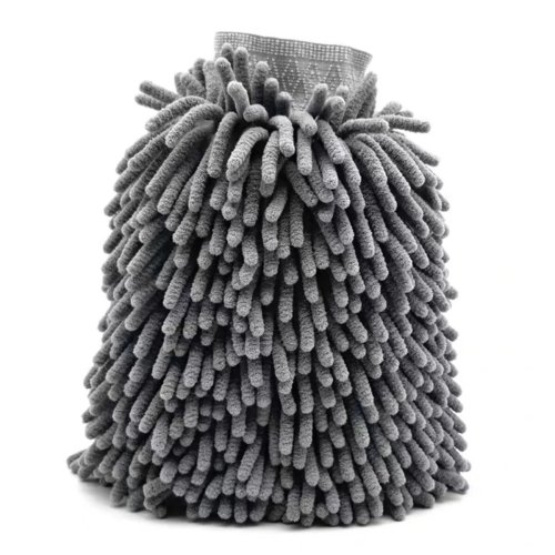 Afbeelding van Dubbelzijdige Microvezel Autowas Handschoen met Chenille Zijde – Ultra Absorberend, Krasschadevrij & Ideaal voor Perfecte Autoverzorging