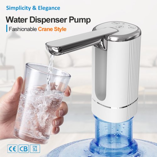 Image of Water Dispensers Foldable Water Bottle Pump Automatic Dispenser Pump Button Control Portable Electric Water Dispenser for Home