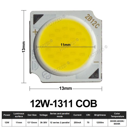 12W 13-11mm COB