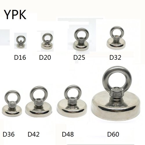 Bild von Starke Neodym-Magnete mit Edelstahlring – Ideal für Angeln & Heimwerken