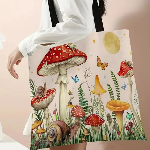 Image de Sac Shopping Champignon Mignon - Écologique & Réutilisable