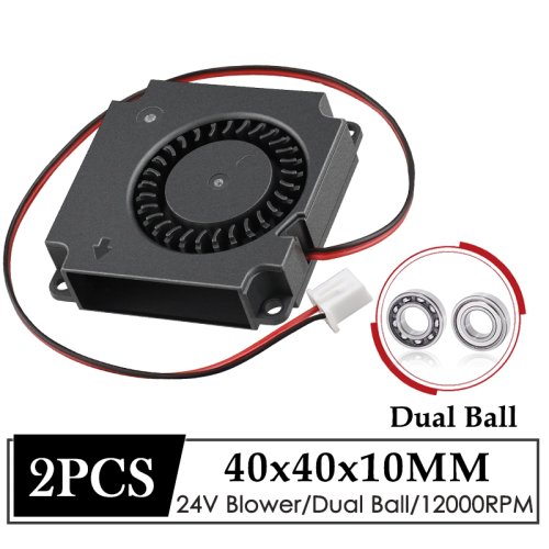 Immagine di Ventola Turbo 40mm 24V per Stampanti 3D - Alta Velocità e Raffreddamento Potente