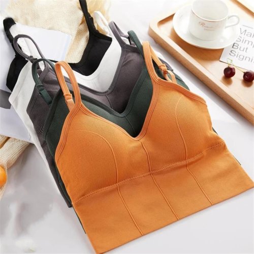 Image of Seamless Beauty Back Tube Top Sports Bra for Women – Soft, Push-Up, Wireless Bralette with Elegant Design