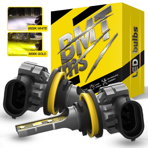 Imagen de Bombillas LED para Coche H11, H8, H27, 880, 881, 9006, HB4, HB3, 9145, H10, H16 - Lámparas Antiniebla CSP DRL con Luz Blanca y Amarilla, 12000LM, E2, Canbus, Compatible con BMTXMS 2 Uds
