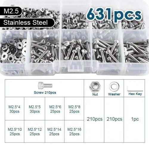 Ensemble de 631 pièces M2.5