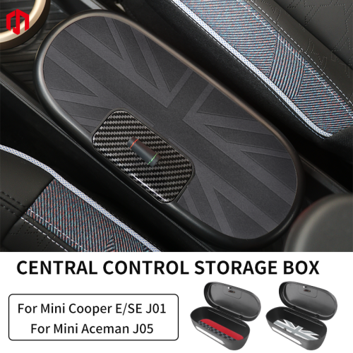 Zdjęcie Schowek na centralne sterowanie do BMW Mini Cooper E/SE J01 J05 Aceman 2024 2025 Schowek na centralny podłokietnik Akcesoria samochodowe