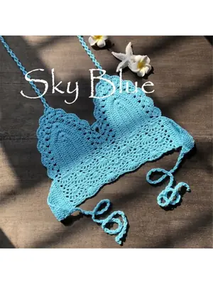 Image de Haut de Bikini Crocheté - Élégant & Ajouré