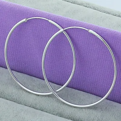 Image de Boucles d'oreilles cercle argent - Élégance intemporelle