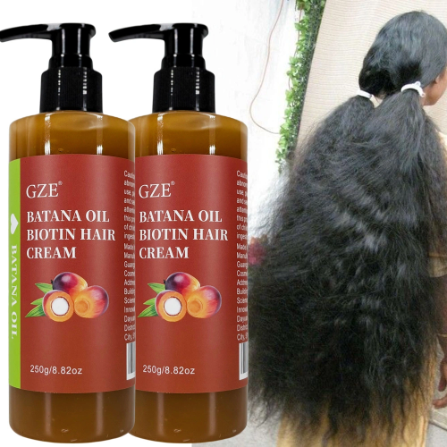 Imagen de Crema Capilar Natural con Biotina y Aceite de Batana - Paquete de 2 Unidades para Reparación Profunda y Cabello Fuerte sin Roturas
