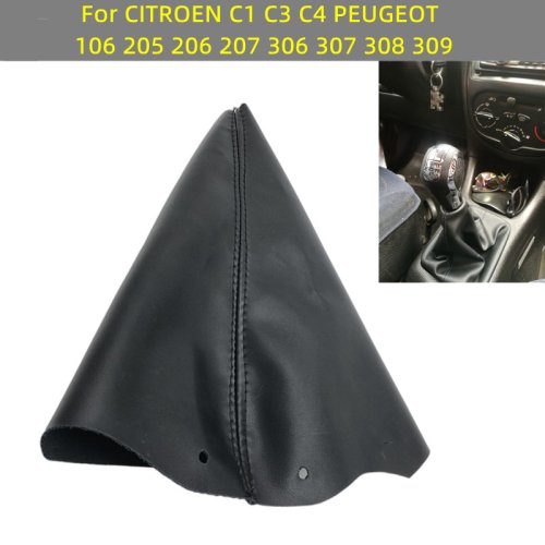 Image of Universal Gear Shift Knob Lever Boot Gaiter Cover for Peugeot 106, 206, 207, 301, 306, 307, 308, 2008, 3008, 508 & Citroën C1, C2, C3, C4, C5 - Premium Interior Protection