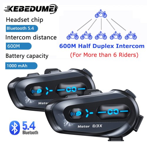 Imagen de Intercomunicador para Casco de Moto con Bluetooth y Asistente de Voz