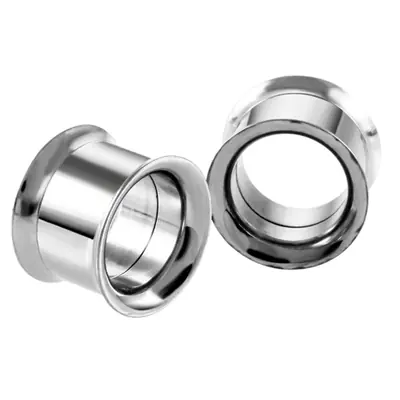 Image de Tunnels d'oreille en acier inoxydable 2mm à 30mm - Lot de 2