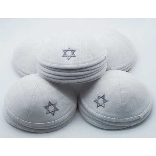 Image of Premium Natural Cotton Kippah for Bar Mitzvah and Daily Wear – Traditional Jewish Yarmulke for Men and Boys