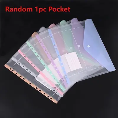 Image de Pochettes de reliure transparentes 6 pcs - Organisez vos documents avec style