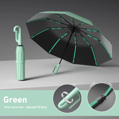 Image of Automatic Extra Large Folding Umbrella with 20-Rib Reinforced Frame and Dual Canopy Design for Men and Women – Strong Sunshade & Rain Protection