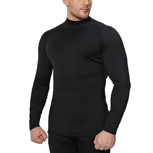 Afbeelding van Hoge-elasticiteit Compressie Shirt met Lange Mouwen voor Heren – Spierwarmte Fitness Top voor Herfst en Winter