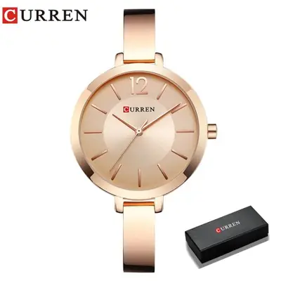 Image de Montre Femme Ultra Mince en Acier Inoxydable - Élégante & Romantique