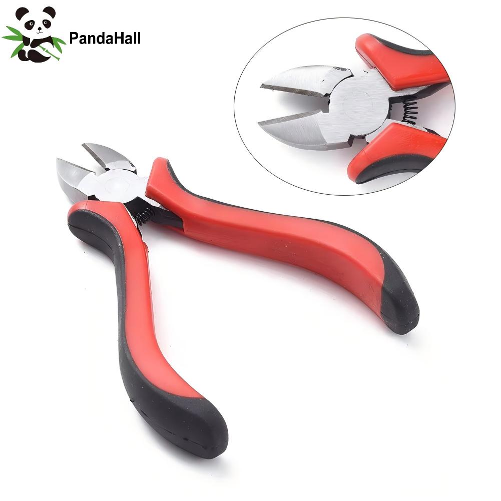 Imagen de Alicates de joyería de acero al carbono, alicates de corte lateral para pulir, herramientas de fabricación de joyas, 118mm, rojo