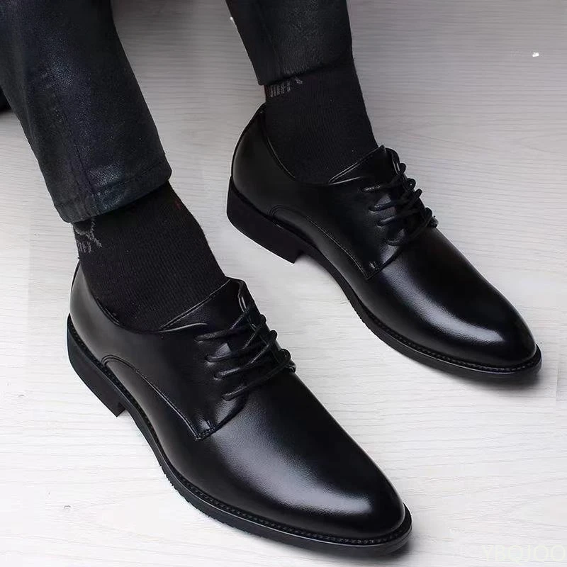 Afbeelding van Stijlvolle Herenschoenen met Verhoging – Comfortabele Casual Flats voor Lente en Zakelijke Gelegenheden