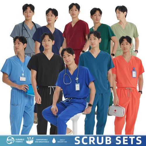 Afbeelding van Stijlvolle Unisex Scrub Set voor Medisch Personeel