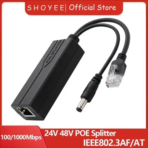 Image de Répartiteur PoE 24V/48V vers 12V/5V - Alimentation Ethernet Plug & Play