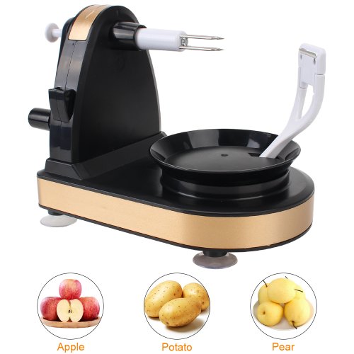 Image of Hand-Cranked Multi-Function Fruit Peeler and Slicer – Effortless Apple, Potato & Vegetable Corer, Cutter, and Peeling Machine for Kitchen Efficiency