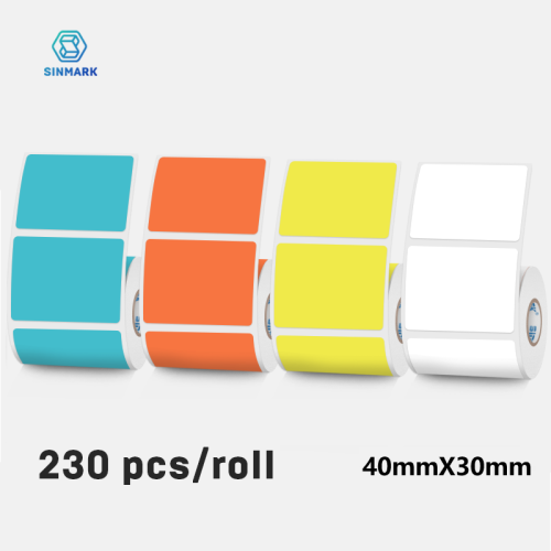 Image of Colorful Label Thermal Paper Sticker For SINMARK Portable Printer P15 Waterproof Self-Adhesive Label Paper