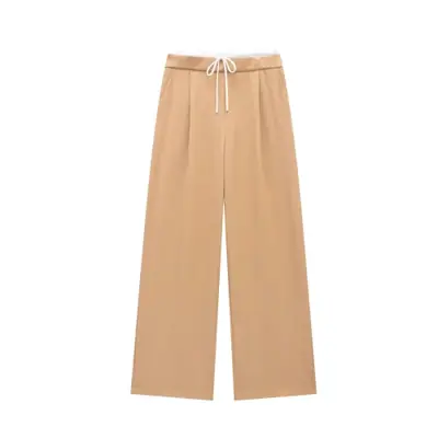 Image de Pantalons Baggy Femme Noir Taille Haute - Style Décontracté Automne 2024