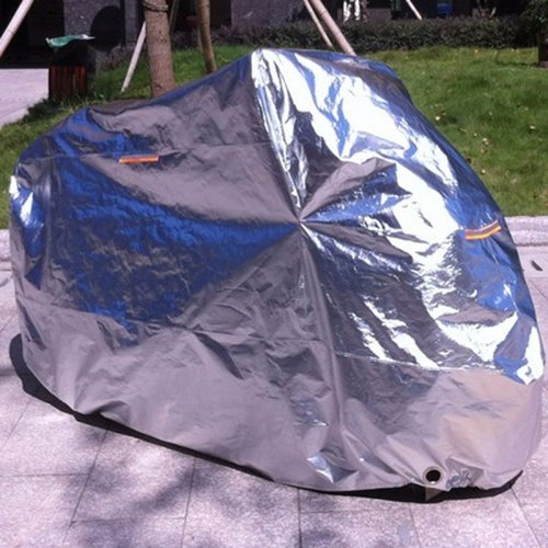 Image of Premium Aluminum Foil Motorcycle Cover – Waterproof, Dustproof, UV Protection for Outdoor and Indoor Use, Ideal for Motorbikes, Scooters, and Bicycles