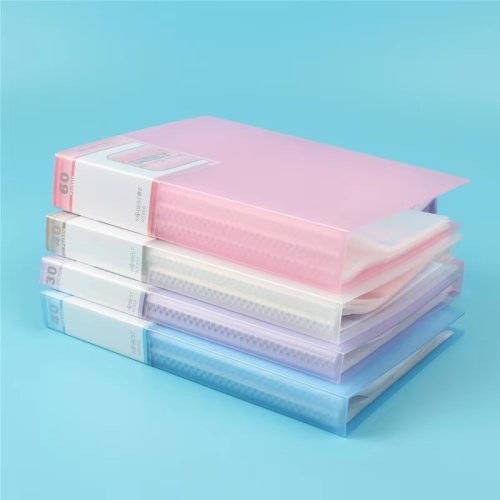 Image of A5 Multilayer Transparent File Folder Insert Data Book with 40-100 Pages Loose Leaf Storage for Students and Office Organization