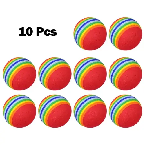 Image de Balles de Golf Éponge Arc-en-Ciel - Lot de 10