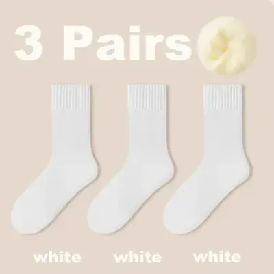 Image de Chaussettes Chaudes Femme en Peluche - Lot de 3 Paires, Pointures 34 à 40