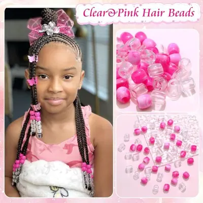 Image de Perles de Cheveux Dreadlocks Colorées - 50 Pièces