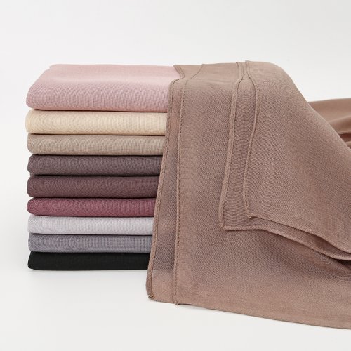 Immagine di Hijab in Rayon e Cotone - Sciarpa Islamica Grande 170x75 cm