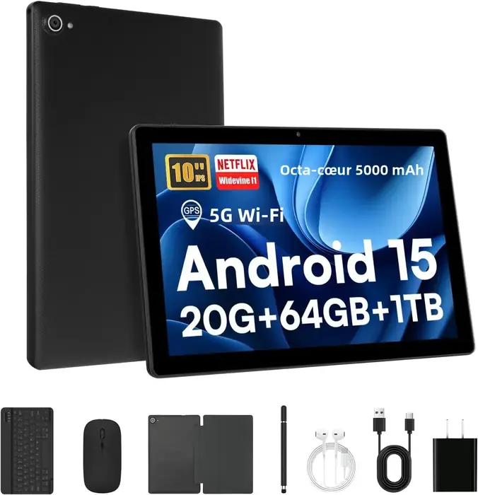 Image de Tablette 10" Android 15 Octa Core 20Go RAM + Clavier