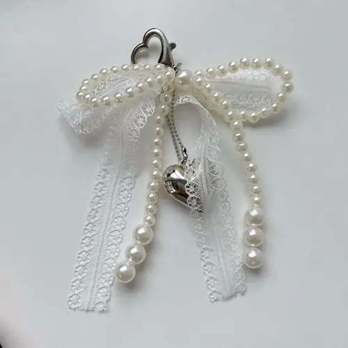 Image de Porte-clés Coeur Dentelle - Accessoire Y2K Tendance