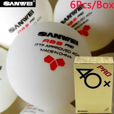 Image de Balles de Ping-Pong Professionnelles Sanwei - 40 Unités