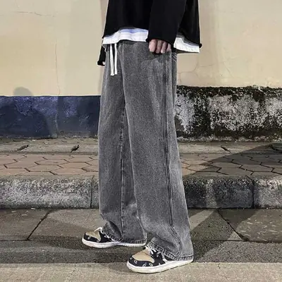 Image de Jeans Large Homme Vintage Y2K - Style Coréen Hip Hop